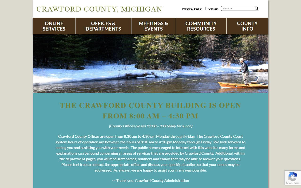 Crawford County website for public records and government services