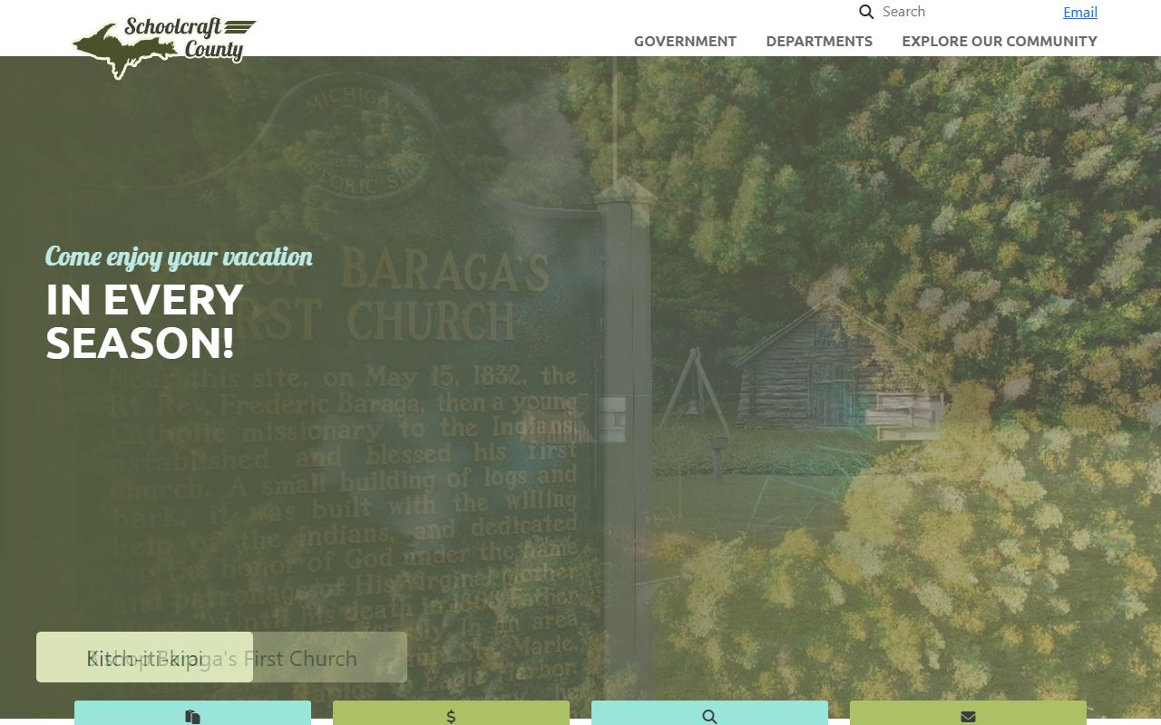 Schoolcraft County government website for sheriff and police records in Manistique